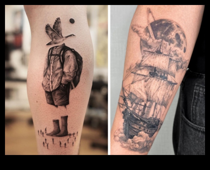 Ink Dreamscape O călătorie suprarealistă și imaginativă prin modele de tatuaje 2 Ink Dreamscape: modele de tatuaje suprarealiste și imaginative